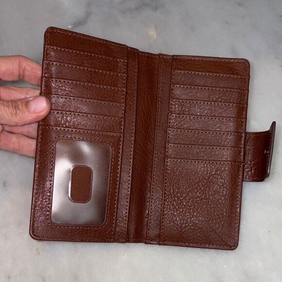 Fossil Wallet Leather Bifold Multi compartment snap zip wallet - Picture 13 of 16